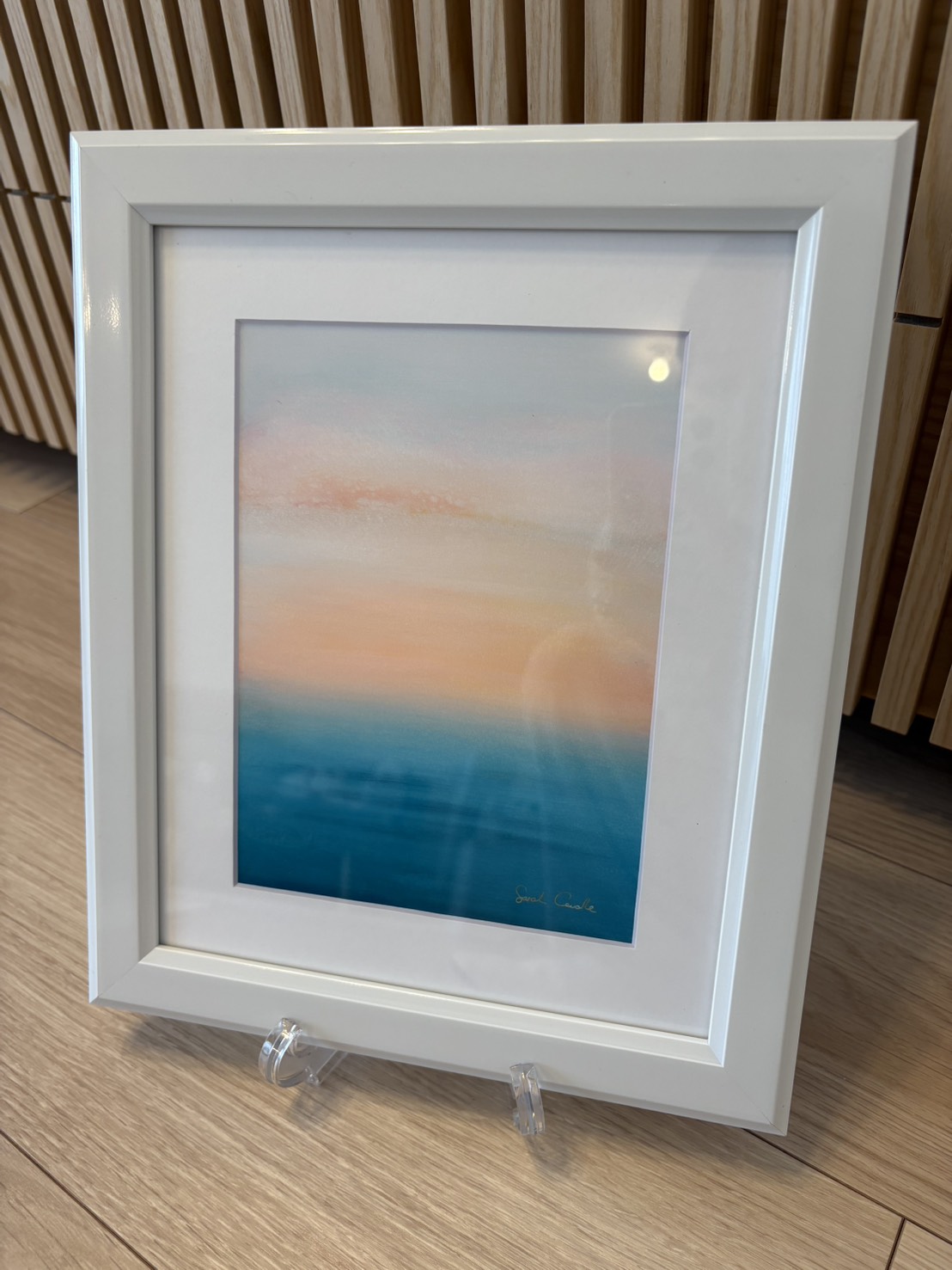 旅行先で購入したお気に入りの絵を額装